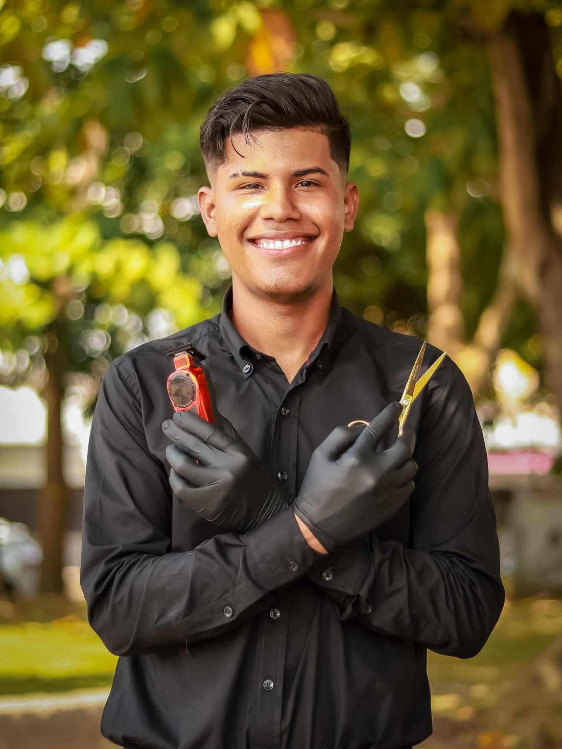 Yeimer Salcedo, barbero en Montería